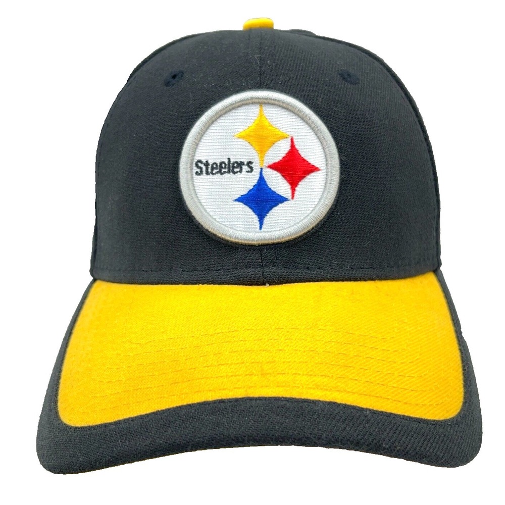 Pittsburgh Steelers Hat Cap Stretch Flex Fit Size S/M 39Thirty Black Yellow NFL
